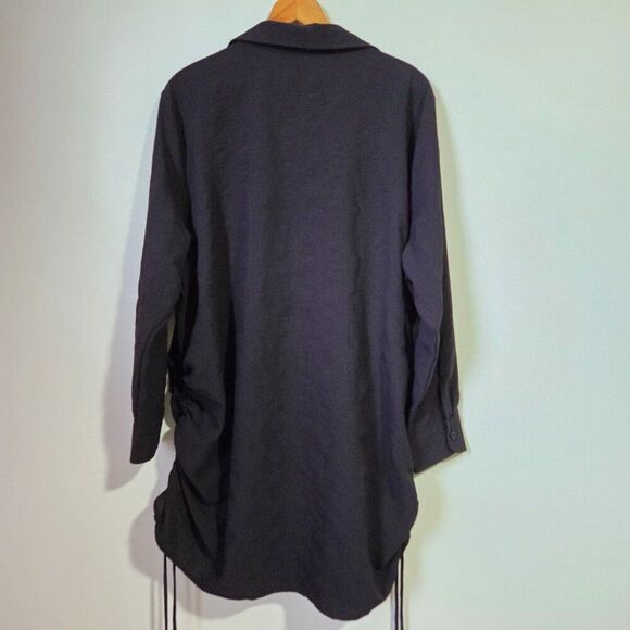 EUC LIKE NEW TIME & TRU BLACK SHIRT DRESS SWIM COVER UP SIZE 1X / 16W-18W - Picture 3 of 15